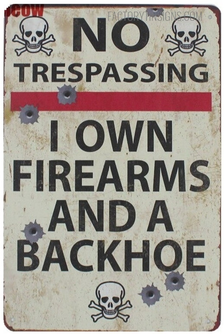 No Trespassing Typography Vintage Metal Signs Tin Sign for Wall Décor And Wall Hanging