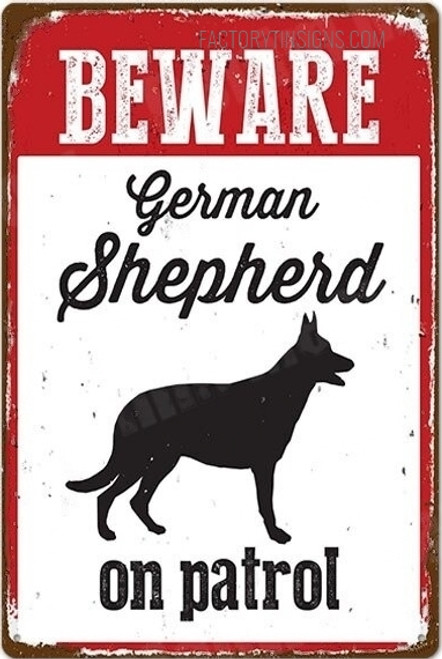 Beware Typography Animal Vintage Metal Signs Tin Sign for Wall Décor And Wall Hanging