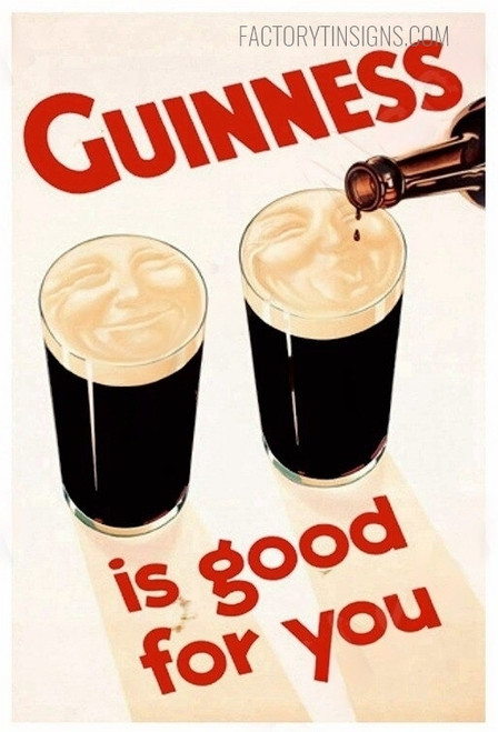 Guinness Is Good For You Typography Vintage Metal Signs Retro Metal Tin Signs for Wall Hanging And Bar Wall Décor