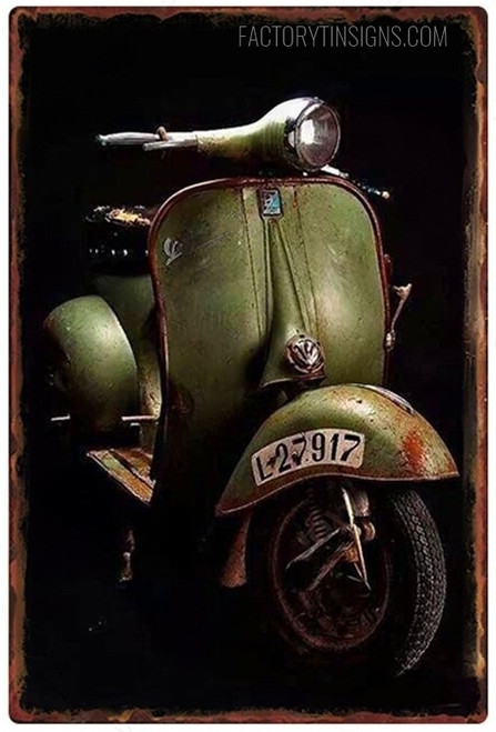 Chetak Scooter Typography Transport Vintage Metal Signs Retro Metal Tin Signs for Wall Hanging And Wall Décor