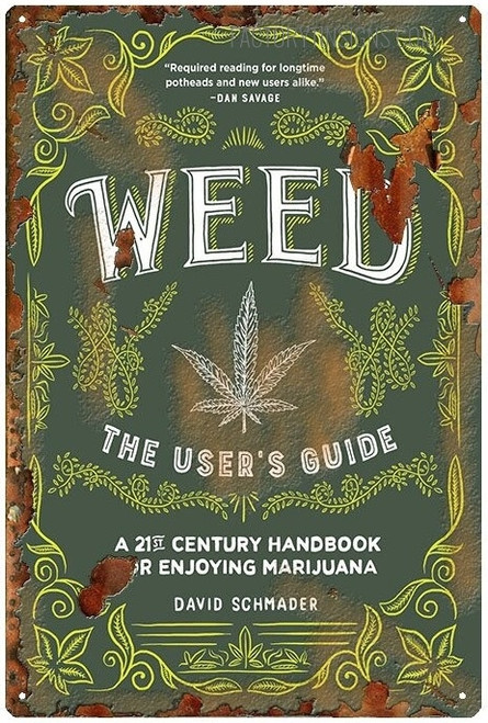 Weed The User’s Guide Typography Vintage Metal Signs Retro Metal Tin Signs for Living Room Wall Décor And Wall Hanging