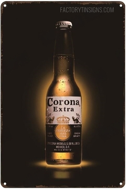 Corona Extra Typography Drink Vintage Metal Signs Tin Signs for Hotel Decoration Design And Bar Wall Décor