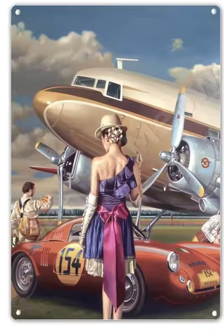 The Long Goodbye Reproduction Famous Contemporary Painting By Scottish Visual Artist Jack Vettriano Figure Art Famous Paintings Metal Poster Vintage Posters Vintage Tin Signs For Home Decor