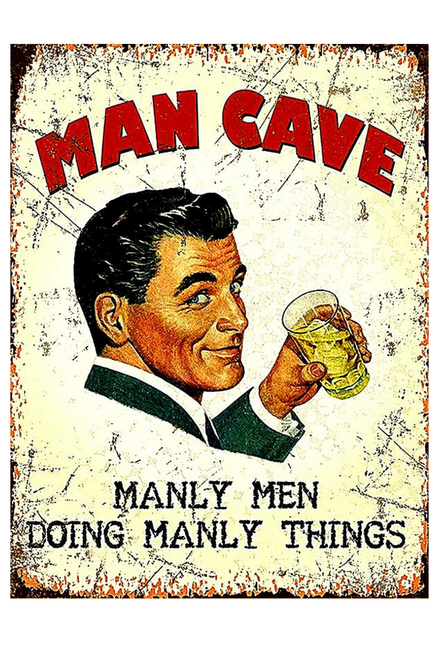 Man Cave Quote Art Advertisement Poster Beer Signage Beer Signs Metal Retro Tin Signs Vintage Posters Figure Art Tin Beer Signs For Home Decor