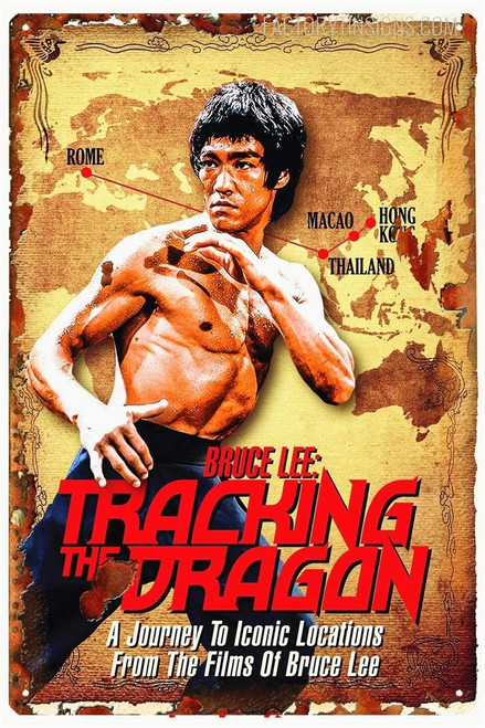 Tracking The Dragon Figure Typography Vintage Movie Film Poster Metal Tin Sign for Living Room Decoration