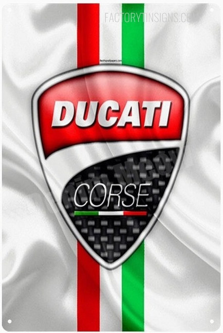 Ducati Corse Logo Motorcycles Vintage Typography Garage Plaque Metal Tin Sign Poster for Home Decoration