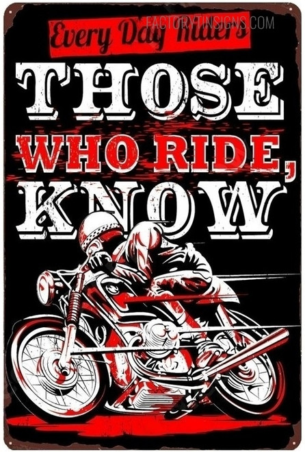 Rebel Riders Vintage Motorcycle Poster - FactoryTinSigns