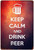 Keep Calm and Drink Beer Typography Vintage Metal Tin Sign Poster for Novelty Hanging Plaque Sign