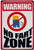 Warning No Fart Zone Typography Figure Vintage Metal Signs Tin Sign for Wall Hanging And Wall Décor