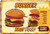Burger Fast Food Vintage Typography Metal Plaque Fast Food Tin Sign Wall Decor for Restaurant Kitchen