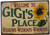 Gigi’s Place Typography Floral Vintage Metal Signs Tin Sign for Wall Hanging And Wall Décor