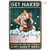 Get Naked Cute Animal Typography Vintage Metal Wall Art Sign for Home Décor