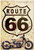 Route 66 Typography Vintage Metal Signs Retro Metal Tin Signs for Garage Wall Décor And Wall Hanging