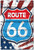 Route 66 Typography Vintage Metal Signs Retro Metal Tin Signs for Wall Hanging And Wall Décor