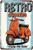 Retro Scooter Enjoy The Ride Typography Vintage Metal Signs Retro Metal Tin Signs for Wall Hanging And Garage Wall Décor