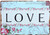 Love Typography Floral Vintage Metal Signs Retro Metal Tin Signs for Wall Hanging And Room Décor