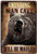 Entering Man Cave Typography Animal Vintage Metal Signs Retro Metal Tin Signs for Wall Hanging And Living Room Décor