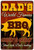 Dad’s World Famous Bbq Typography Animal Retro Metal Signs Vintage Tin Art For Home Hotel And Restaurant Wall Art Decor
