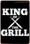 King of The Grill Typography Vintage Metal Art Old Tin Signs For Sale For Hotel Restaurant And Home Decorative Wall Hangings