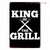 King Of The Grill Typography Vintage Metal Signs Retro Metal Tin Signs for Restaurant Wall Art Décor & Kitchen Décor