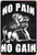 No Pain No Gain Typography Figure Vintage Metal Signs Retro Metal Tin Signs for Gym Wall Décor And Wall Hanging