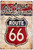 Get Your Kicks On Route 66 Typography Vintage Metal Signs Retro Metal Tin Signs for Wall Hanging And Wall Décor