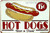Hot Dogs Best In Town Typography Food Vintage Metal Signs Retro Metal Signs for Bakery Wall Hanging And Hotel Decoration Design