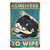 Remember to Wipe Cute Animal Typography Vintage Metal Tin Sign Wall Decor for Home Décor