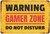 Warning Gamer Zone Typography Vintage Metal Tin Signs Tin Metal Sign for Home Décor & Room Décor