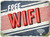 Free Wifi Typography Vintage Retro Metal Tin Signs Tin Sign for Wall Hangings And Room Decorations