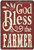 God Bless The Farmer Typography Vintage Metal Tin Signs Tin Metal Sign for Wall Hangings And Wall Décor