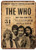 The Who Band Vintage Typography Music Poster Metal Bar Sign for Wall Art Decoration