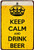 Keep Calm And Drink Beer Typography Vintage Tin Sign Retro Metal Tin Signs for Wall Décor And Wall Hangings