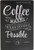 Coffee Makes Everything Possible Typography Vintage Tin Sign Retro Metal Tin Signs for Wall Décor And Wall Hangings