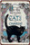 Cat’s In Charge Typography Animal Vintage Metal Tin Signs Retro Metal Tin Signs for Wall Hangings And Wall Décor