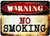 Warning NO Smoking Typography Vintage Rusty Metal Tin Sign Poster for Garage Shop