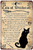 Cats of Witchcraft Animal Typography Vintage Metal Tin Sign Poster for Wall Art Decoration