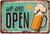 We are Open Typography Vintage Metal Tin Sign Wall Poster for Pub Bar Wall Décor