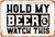 Hold My Beer Vintage Typography Metal Tin Sign Retro Poster for Pub Bar Wall Décor