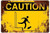 Caution Typography Figure Vintage Metal Signs Tin Sign for Wall Décor And Wall Hanging