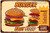 Burger Typography Food Vintage Metal Signs Tin Sign for Wall Hanging And Restaurant Wall Art Décor