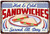 Sandwiches Typography Food Vintage Metal Signs Tin Sign for Kitchen Décor And Restaurant Wall Art Décor