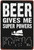 Beer Gives Me Super Powers Vintage Typography Metal Tin Sign Poster for Novelty Hanging Plaque Sign