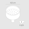 1 Cup Replacement Funnel for Moka Prestige