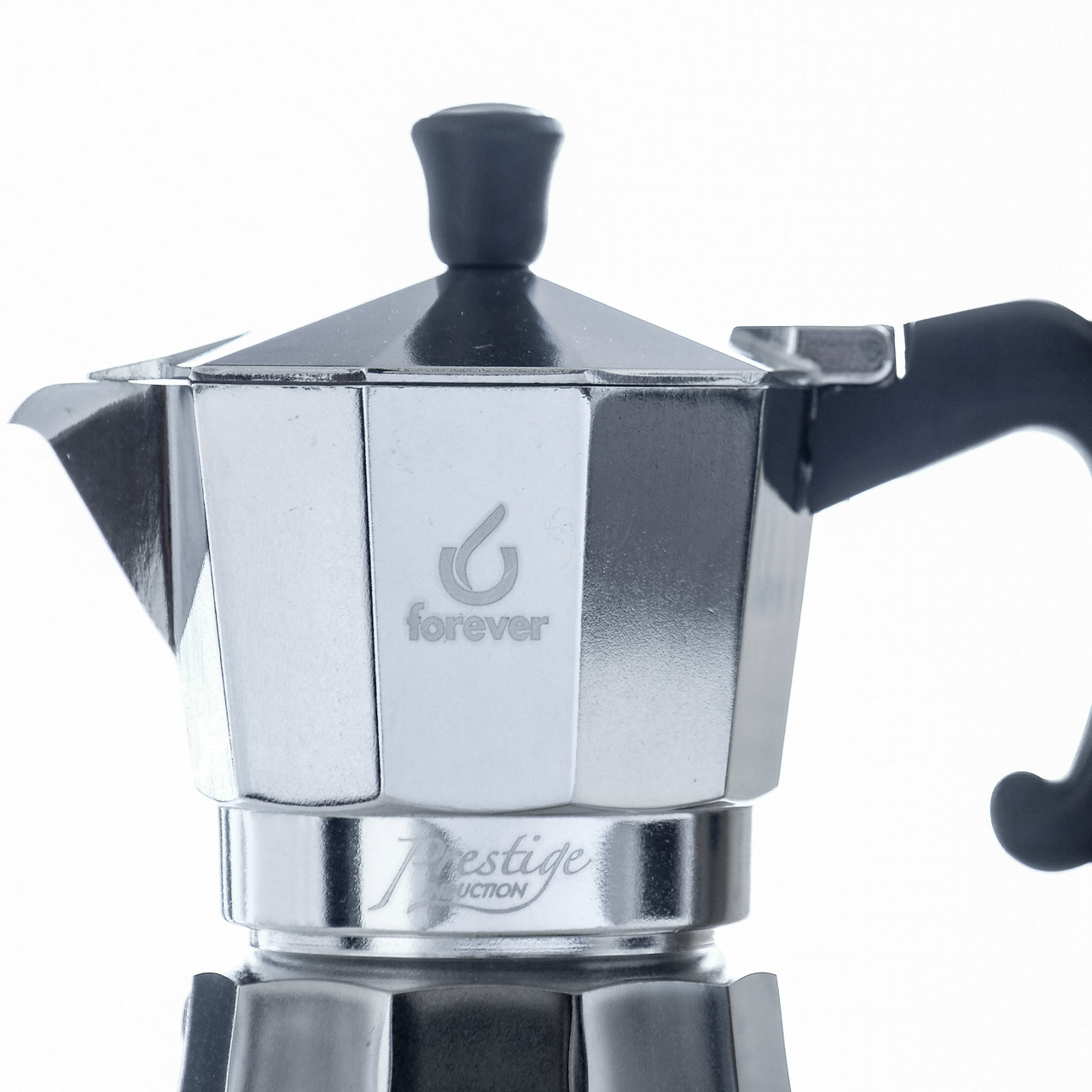 Caffettiera Kaufgut Miss Moka Prestige - Alluminio, 9 Tazze, Manico Avvitato