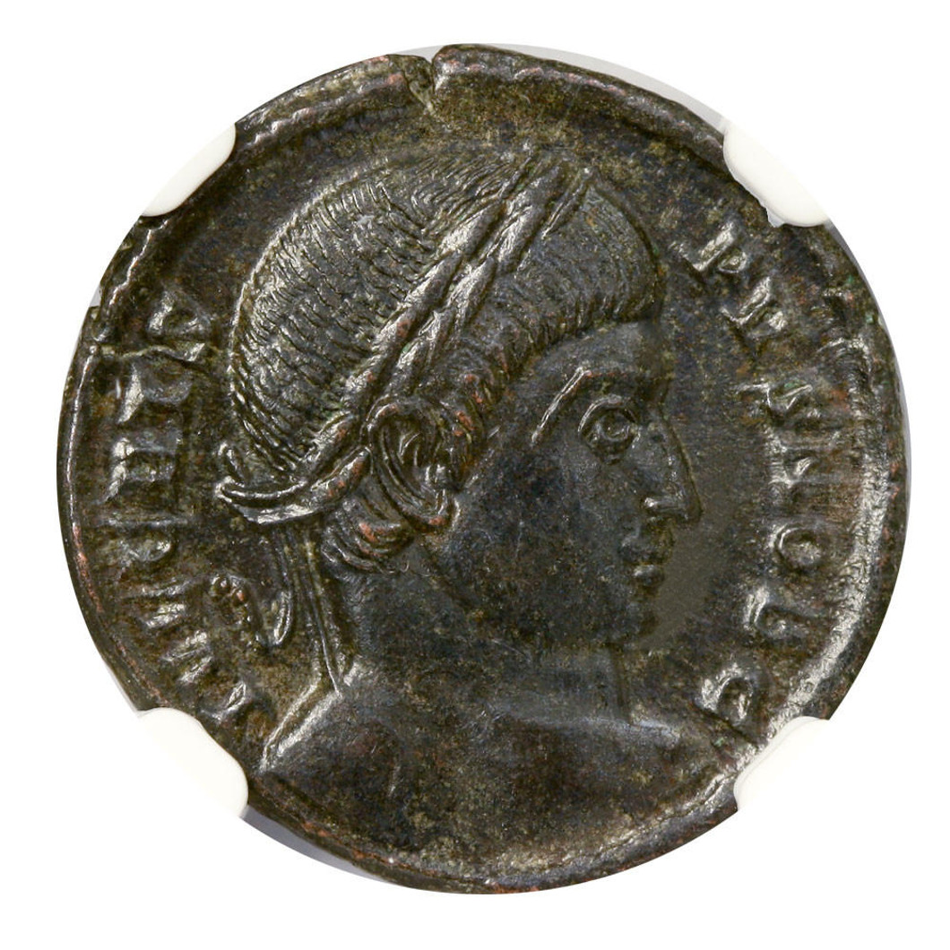 Bullionshark Roman AE of Crispus (AD 304-326) NGC (CH-AU) 