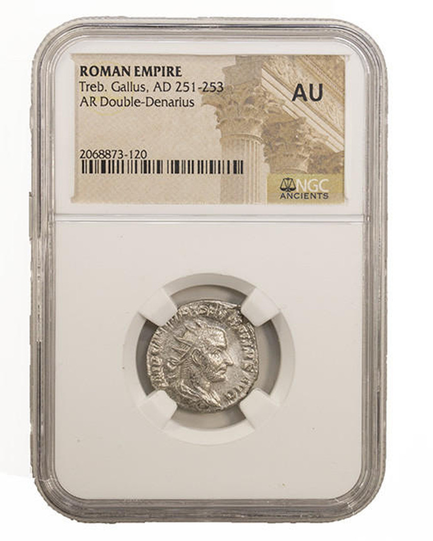 Bullionshark Roman AE Antoninianus of Trebonianus Gallus (AD 251-253) NGC (AU) 