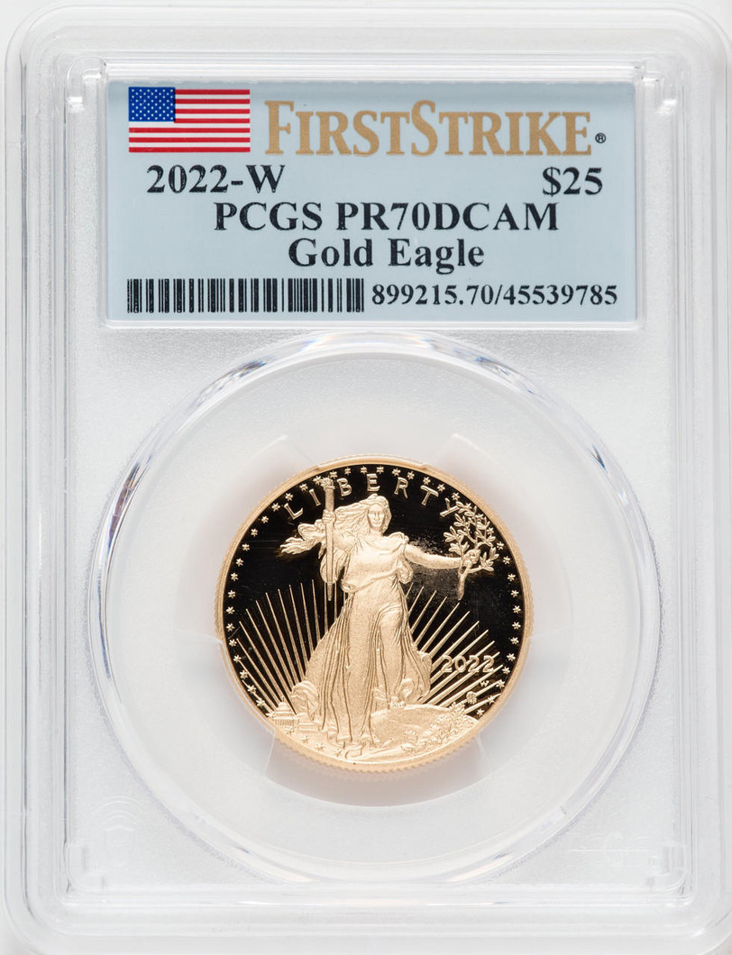 Bullionshark 2022-W $25 Gold Eagle PCGS PR70DCAM