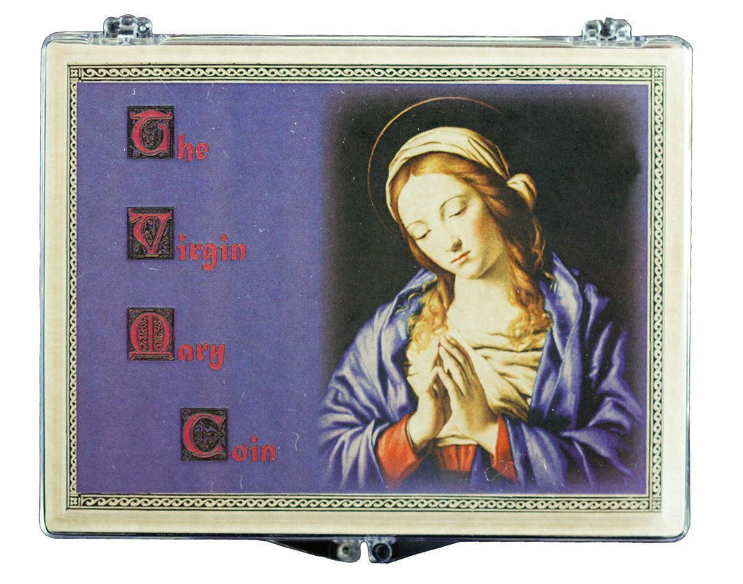 Bullionshark Virgin Mary Coin: Bronze Coin from the Reign of Emperor Arcadius (Clear Box) 