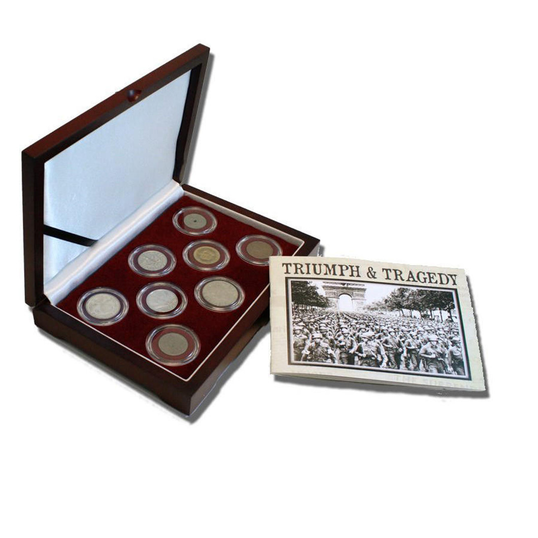 Bullionshark Triumph & Tragedy Box: The Second World War European Theater (WWII) (Eight-Coin Box) 